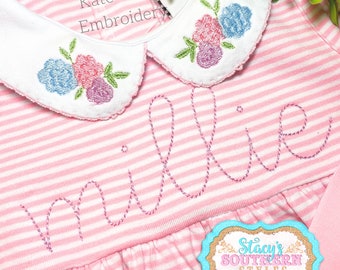 Kinley Floral Mini Fill Stitch Embroidery Design - Mini Floral Embroidery Design - Floral Mini Fill Embroidery Design - Digital Download