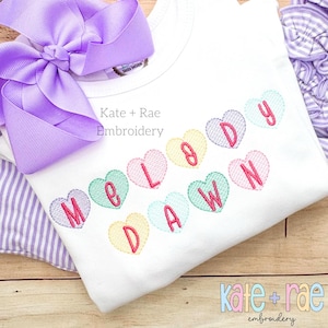 Candy Heart Sketch Stitch Embroidery Font • Heart Embroidery Font • Candy Heart Embroidery Font • Native BX Font • Digital Download