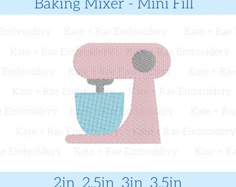 Bakmen Mixer Mini Fill Borduurontwerp - Bakken Mini Borduurontwerp - Bakmen Mixer Borduurontwerp - Bakken Borduurontwerp