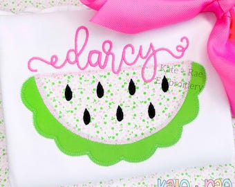 Watermelon Zigzag Applique Embroidery Design - Watermelon Applique Embroidery Design - Watermelon Embroidery Design - Digital Download