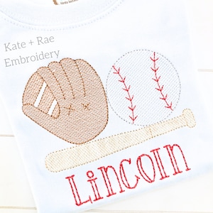 Boys Baseball Sketch Stitch Embroidery Design - Boys Baseball Embroidery Design -  Baseball Embroidery Design - Digital Download