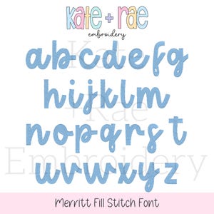 Merritt Fill Stitch Embroidery Font • Script Fill Stitch Embroidery ...