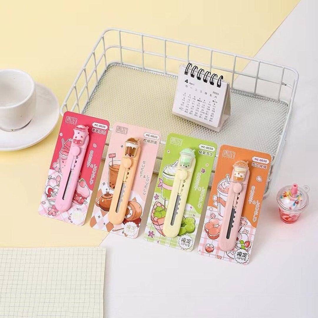 NEW IN Cute Bubble Tea Kawaii, Milk Tea, Boba Box Cutter, Box Cutter ...
