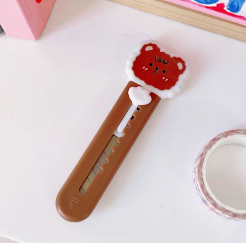 NEW IN Cute Animal Cartoon Kawaii, Box Cutter, Bear, Bunny, Box Cutter ...