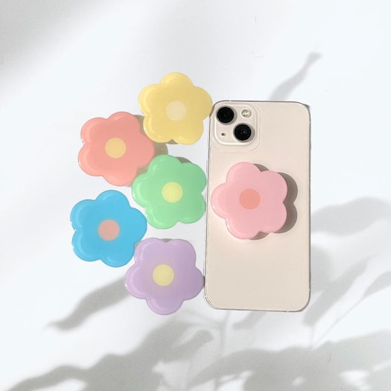 Cute Flower Core Phone Grip, Phone Holder, Phone Stand, Cute Phone Grips, Korean Aesthetic, Cute Phone Accessories, Phone Charms, Griptok