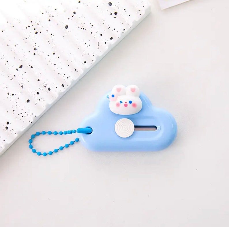 Small Box Cutter Keychain Sanrio Kuromi, Cloud Box Cutters, Keychain Knife, Cute Box Cutter ...