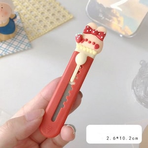 NEW IN Cute Animal Cartoon Kawaii, Box Cutter, Bear, Bunny, Box Cutter ...