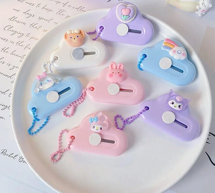 Sanrio Kuromi, Cinnamoroll Cloud Box Cutters, Keychain Knife, Cute