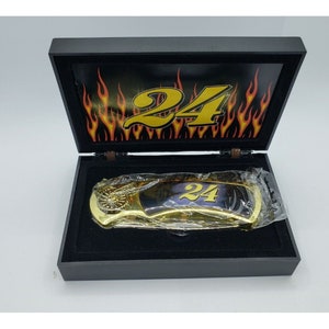 Jeff Gordon #24 Commemorative Pocket Knife with Case NASCAR collectible