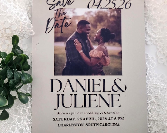 Save the Date Wedding Photo Magnet