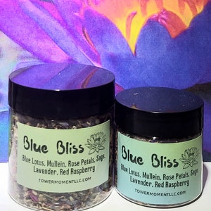 Blue Bliss PRE-GROUND Herbal Blend- Meditation Aide- Calm- Blue Lotus- Organic
