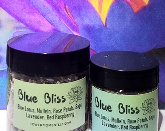 Blue Bliss PRE-GROUND Herbal Blend- Meditative Blend- Calm- Blue Lotus- Organic