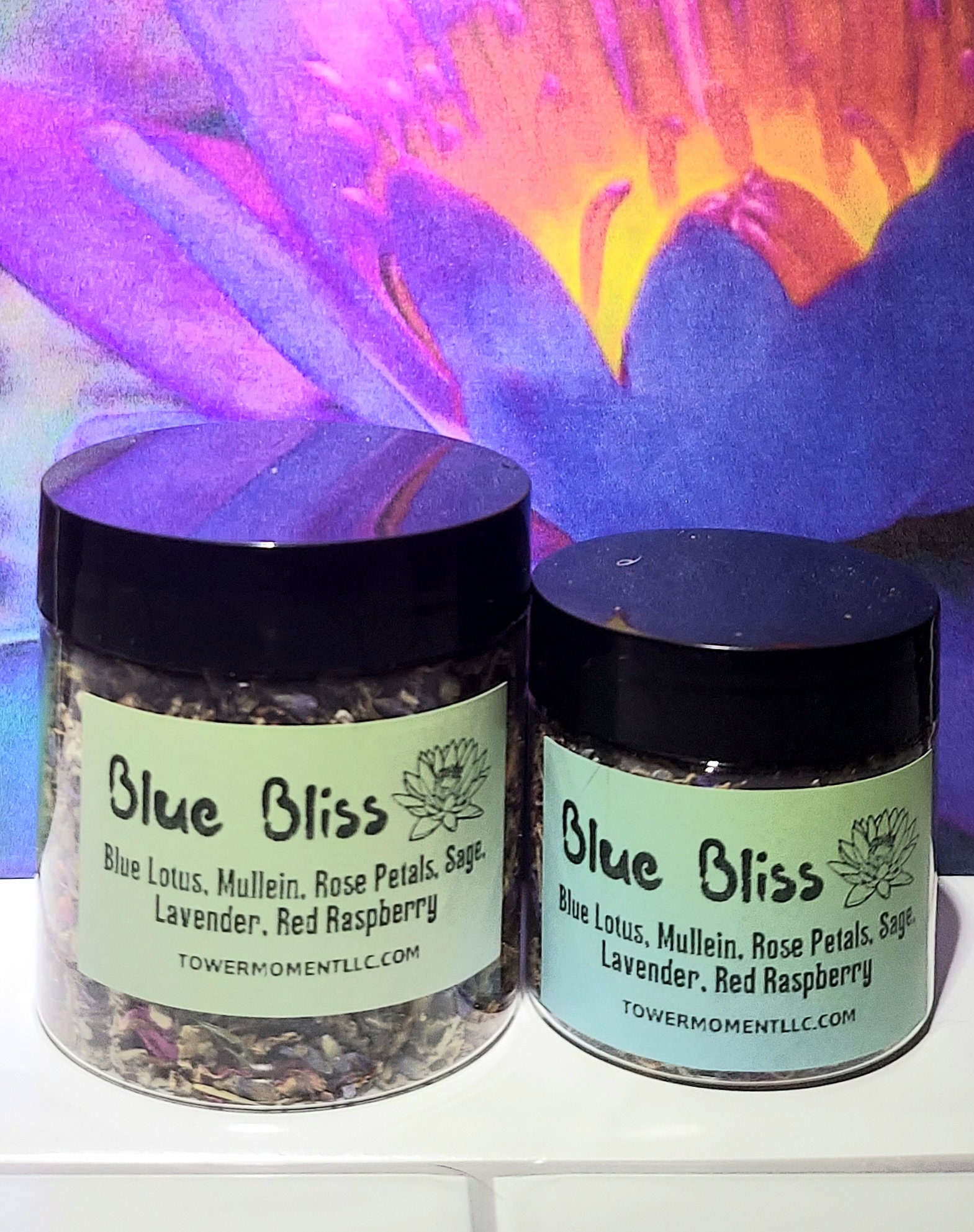 Blue Bliss PRE-GROUND Herbal Blend- Meditative Blend- Calm- Blue Lotus- Organic