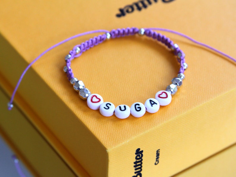BTS Min Yoongi suga Macrame Bracelet Etsy