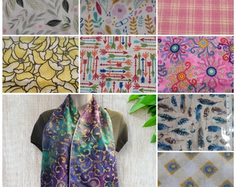 Adult Bib Scarf chose print, Dining Scarves, Clothing Protectors . Reversible, Woman, men easy snap,  Washable, Reusable for Eating, Apron