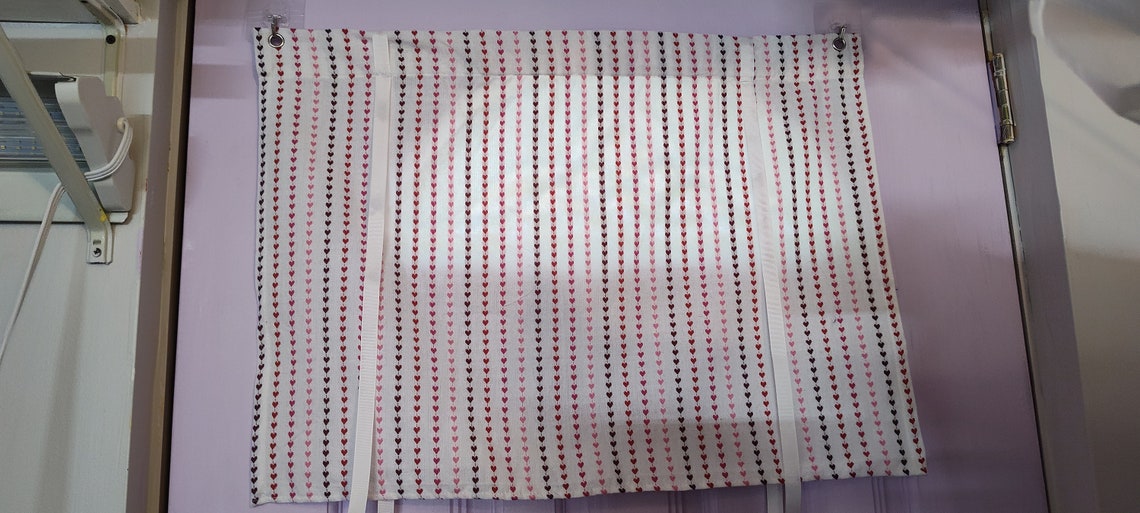 Curtain for Small Window in the Door. Velcro , Groomets or Curtain Rod