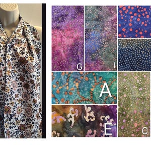 Adult Bib Scarf chose print, Dining Scarves, Clothing Protectors . Reversible, Woman, men easy on front Snap,  Washable, Reusable for Eating