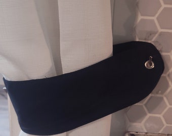 Tie back curtain Grommet, Solid color, Drapes tiebacks, Black, orange, green , grey , lavender, red, white, brown, maroon, yellow, blue etc
