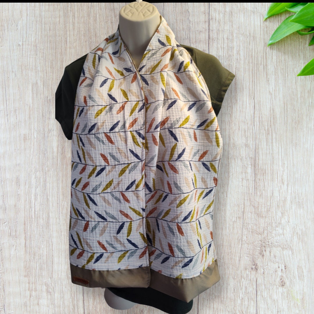 Festive Leaf Adult Bib Scarf Dining Scarves, Clothing Protectors