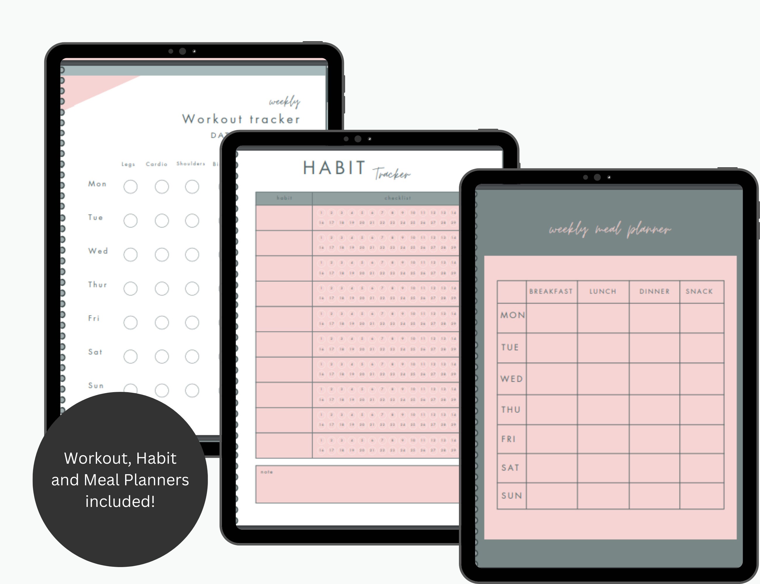 Undated Goodnotes Planner Ipad Planner PDF Monthly Digital Etsy