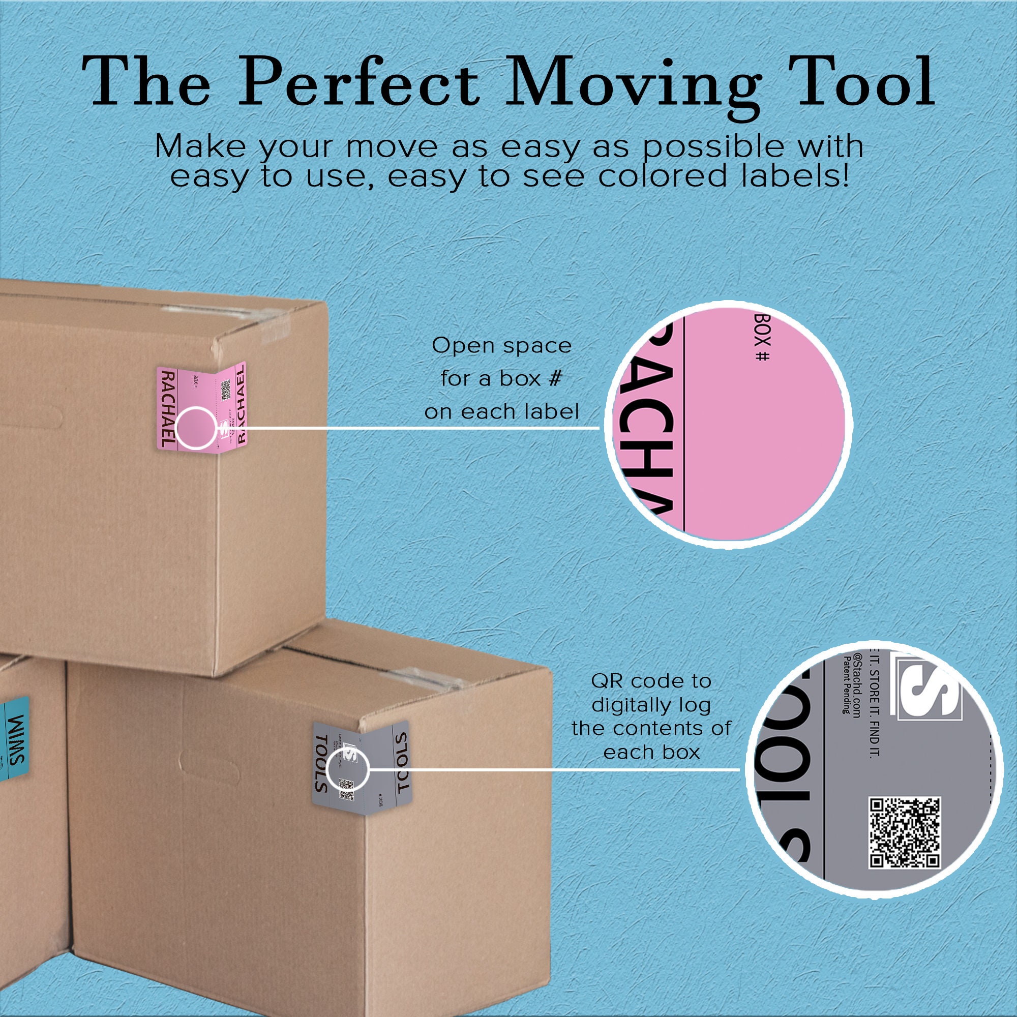QR Coded Custom Moving Stickers, Moving Labels, Packing Stickers
