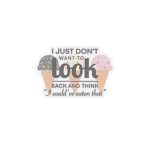 Lustiges Eis Zitat Kiss-Cut Aufkleber, humorvoller Aufkleber für Laptop Wasserflasche Journal Sammelalbum, niedliches Gekritzel Spruch Sticker Pack für Kinder