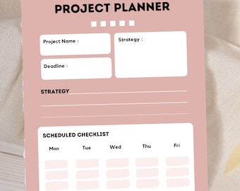 Projektplaner | Checkliste für den täglichen Ablauf (Digitaler Download)