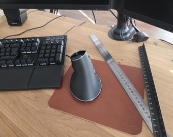 Mousepad "NATURALsign" - RAW Variante - Mauspad Leder Handmade