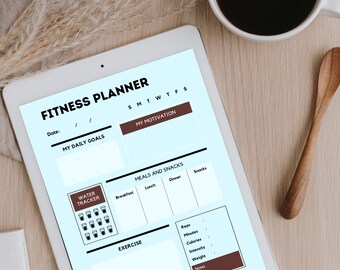 Tagesplaner | Workout, Ziele, Gesund, Tracker (Digitaler Download)