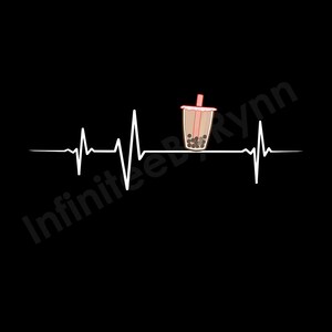 Unique Heartbeat Boba Tea Shirt, Gift for Boba Tea Lover, Bubble Tea Shirt, Bubble Tea Gift, Gift for Milk Tea Lover Shirt Sweater Hoodie
