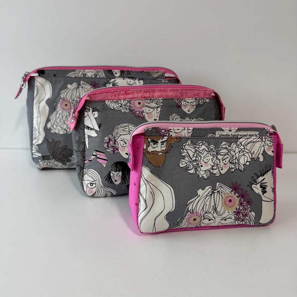 Handmade travel and toiletry bags by Craxy Designs — a designer print cosmetic pouch