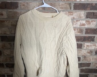 Vintage pendleton wool cable knit sweater size small