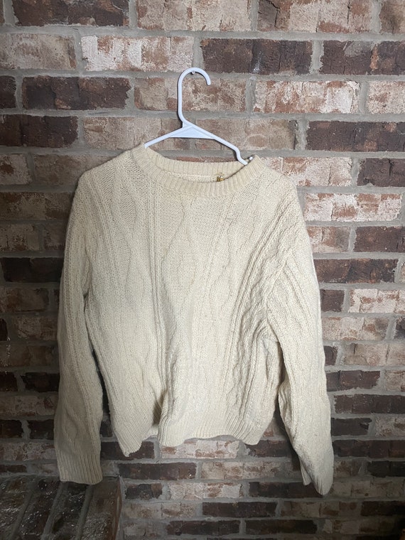 Vintage pendleton wool cable knit sweater size sma