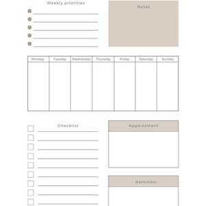 Digital Planner, Stay on Track, Digital Schedule