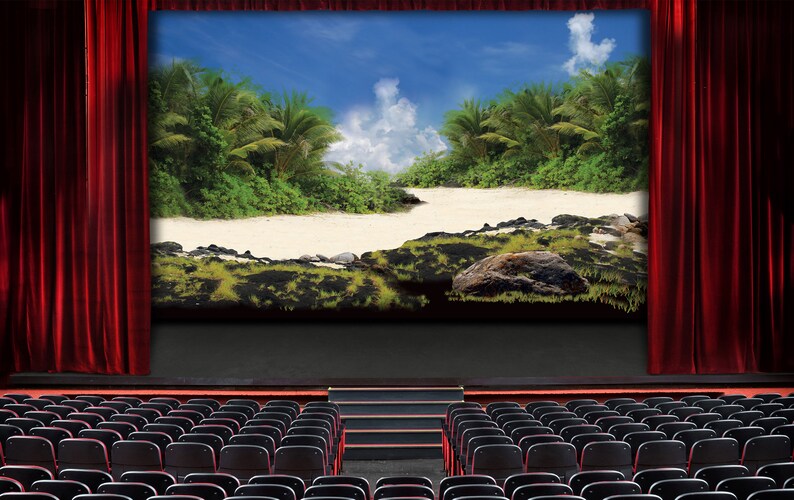 Tropical Beach Backdrop 2 Stage Backdrop in Digital Format for ...