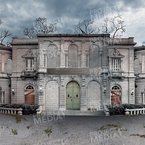 Old Rundown School / Building Stage Backdrop in Digital Format for projection onto theatre stage often used in Matilda among others