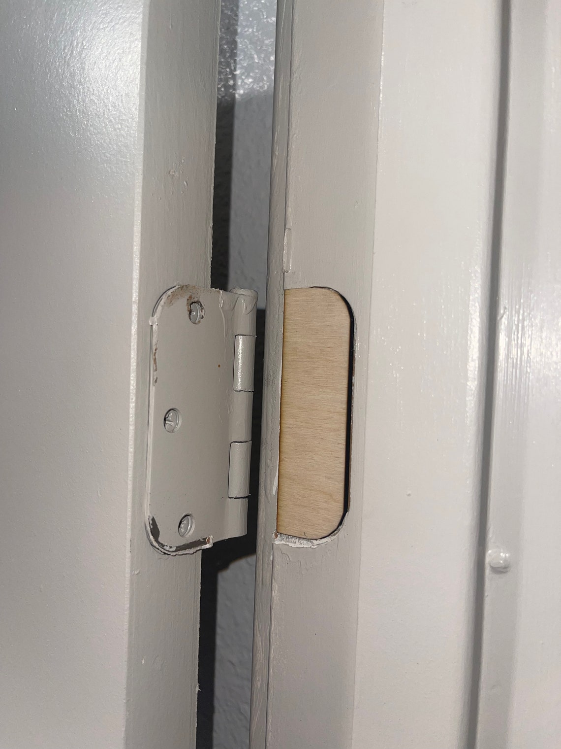 3.5 Inch Wood Door Hinge Filler Plates W/ Adhesive Back 3 in Etsy