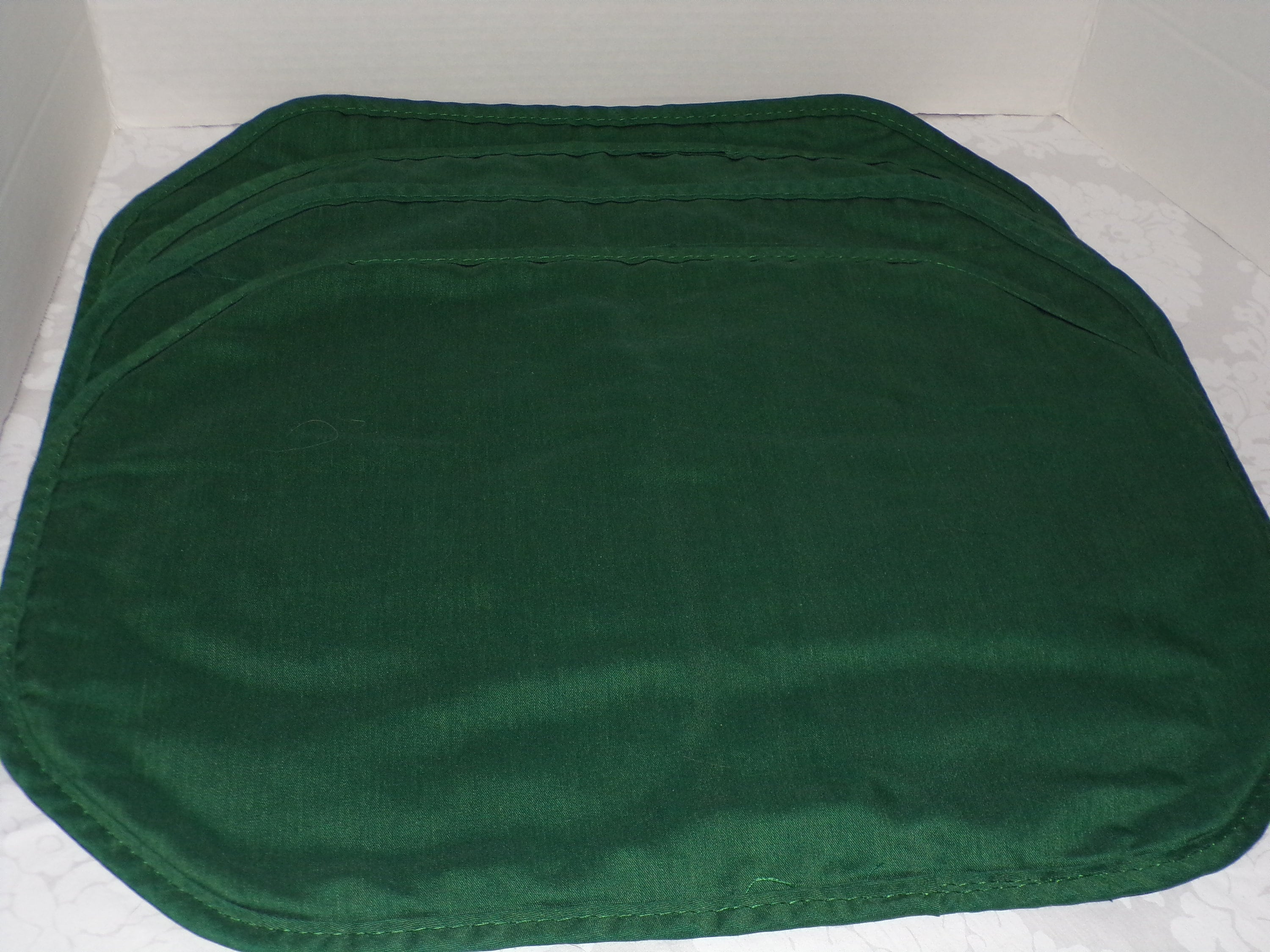 Set of 6 Solid Dark Green Placemats Etsy