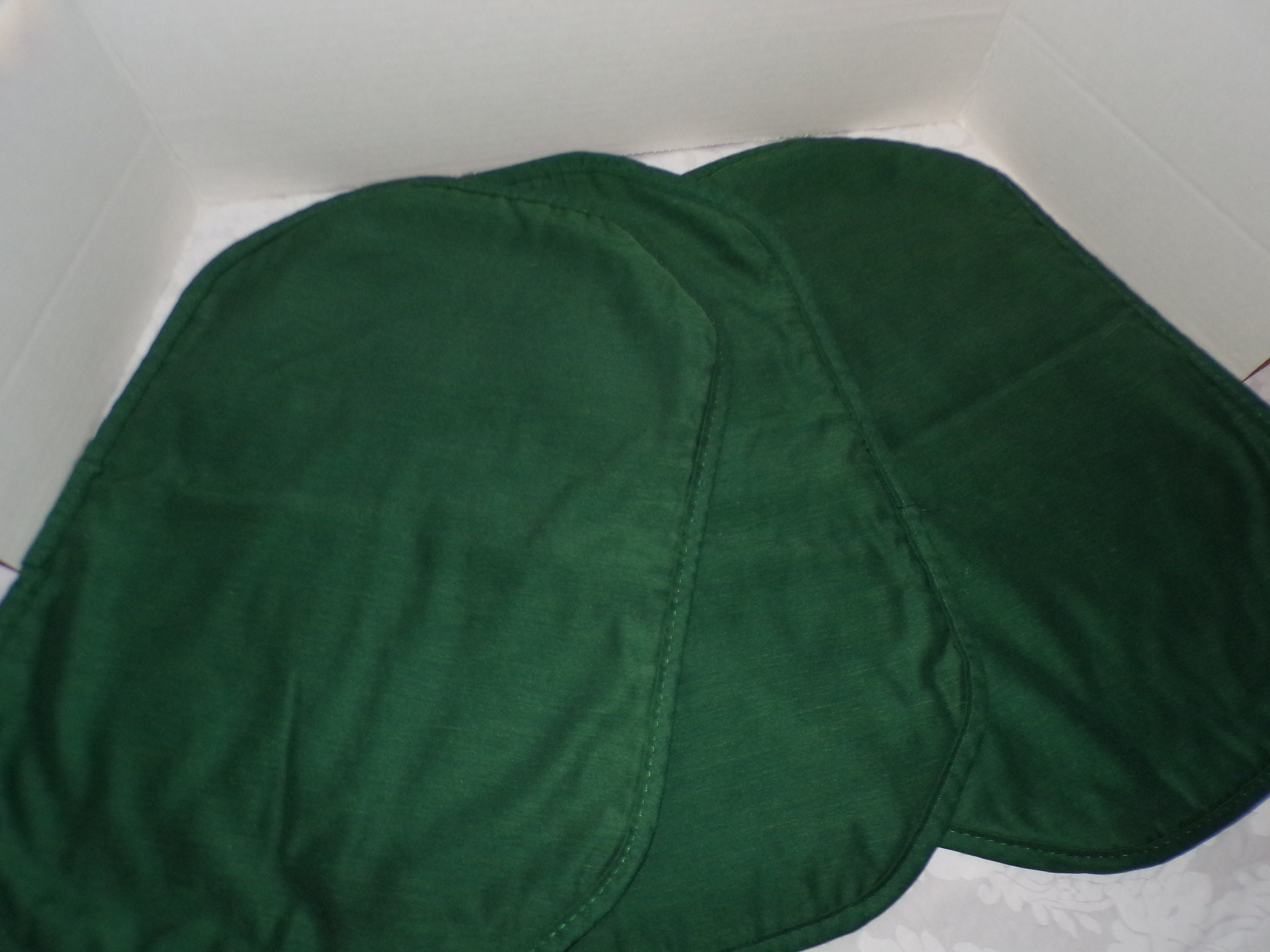 Set of 6 Solid Dark Green Placemats Etsy