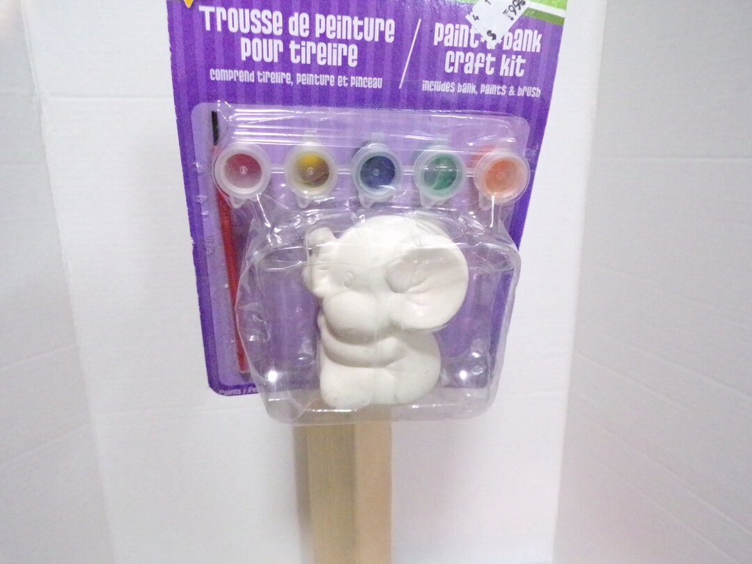 Kids DIY Ceramic Elephant Painting Kit Etsy