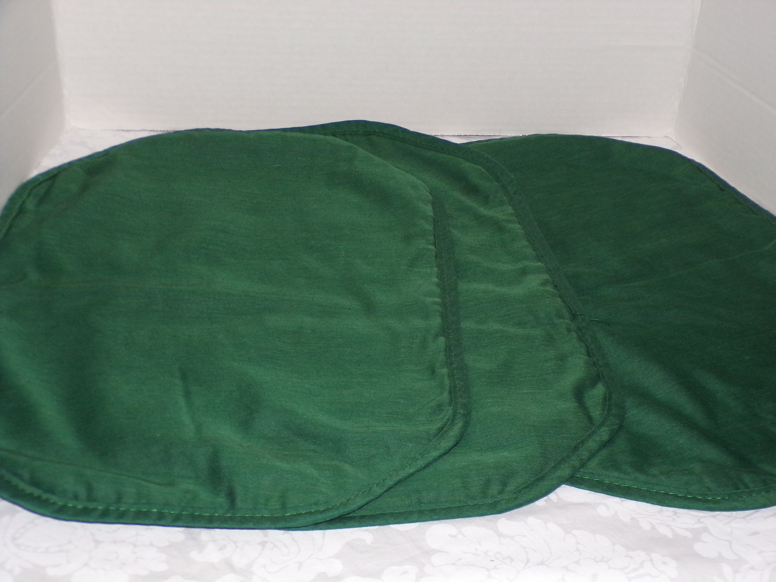Set of 6 Solid Dark Green Placemats Etsy