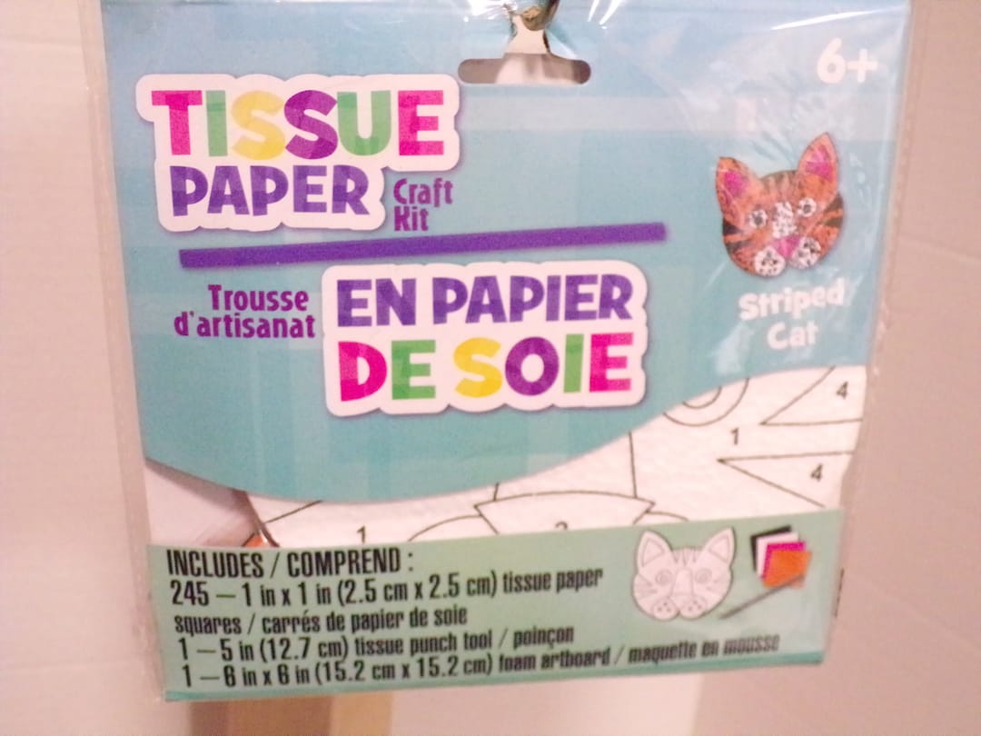 Kids Tissue Paper Cat Kit Etsy
