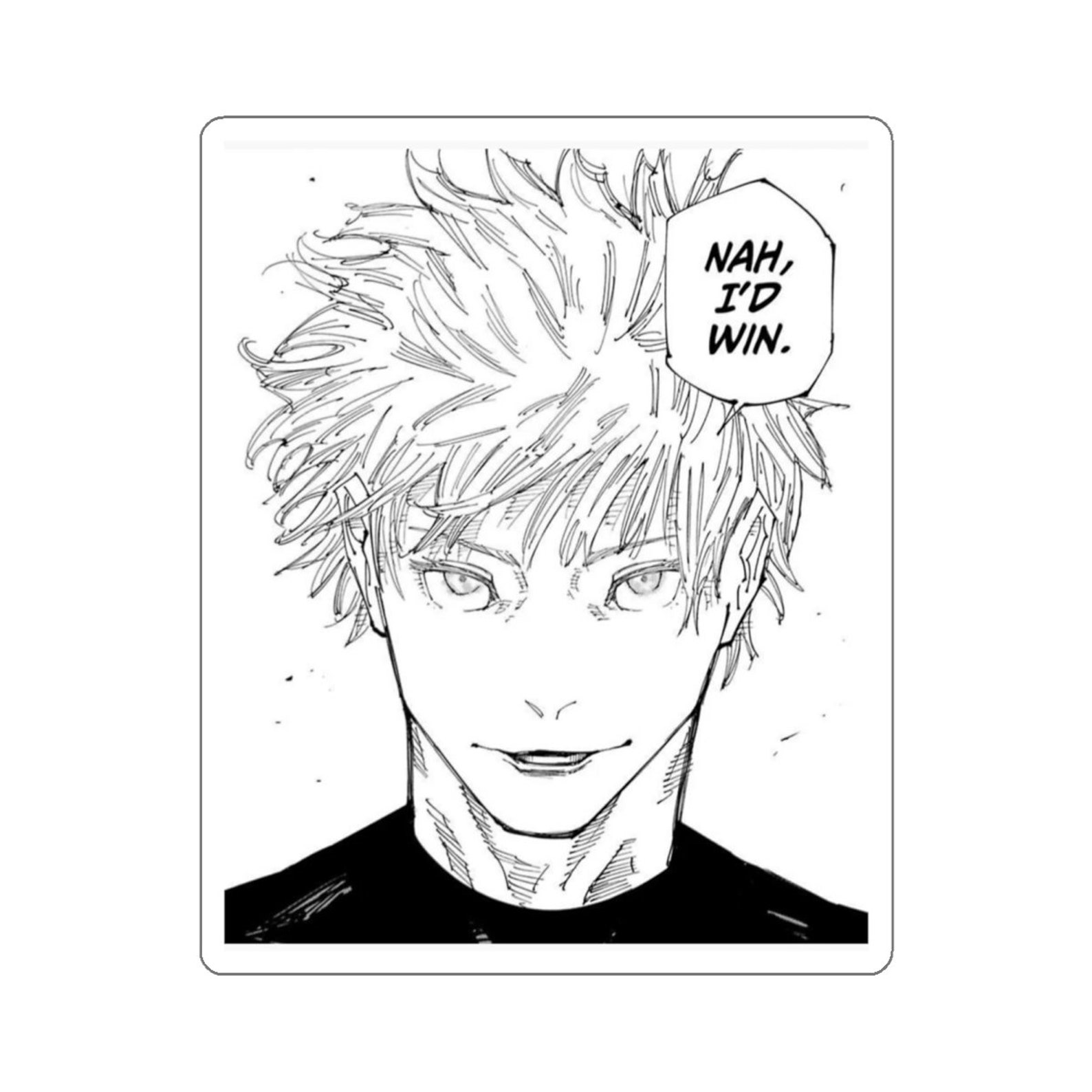 Gojo Satoru Nah I'd Win Sticker - Gojo Nah Id Win - Nah I'd Win Meme - Etsy