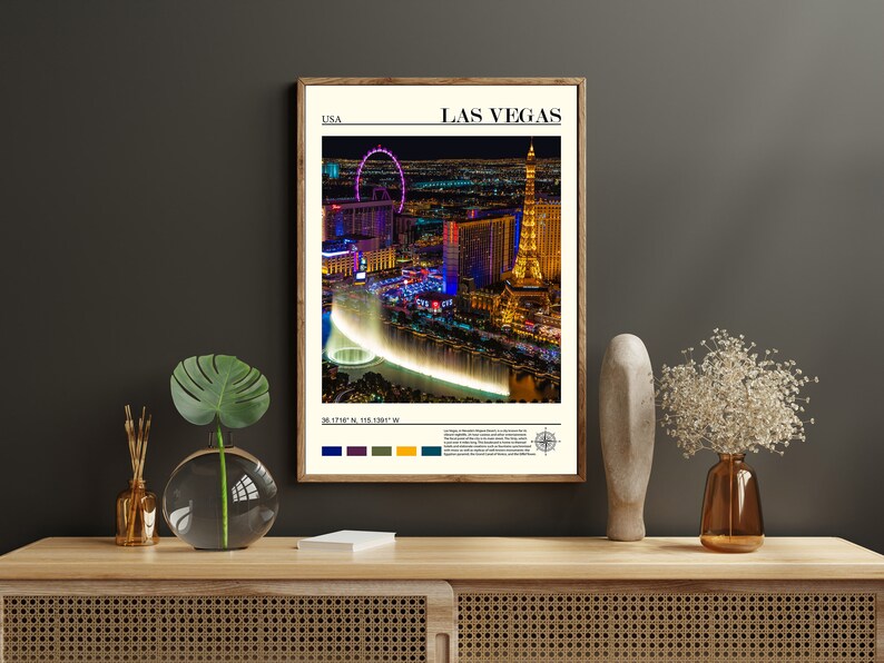 Las Vegas Print Las Vegas Wall Art Las Vegas Poster Las Etsy