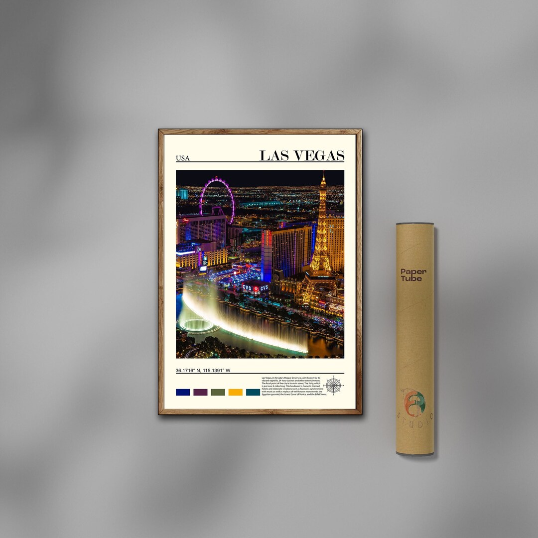 Las Vegas Print Las Vegas Wall Art Las Vegas Poster Las Etsy