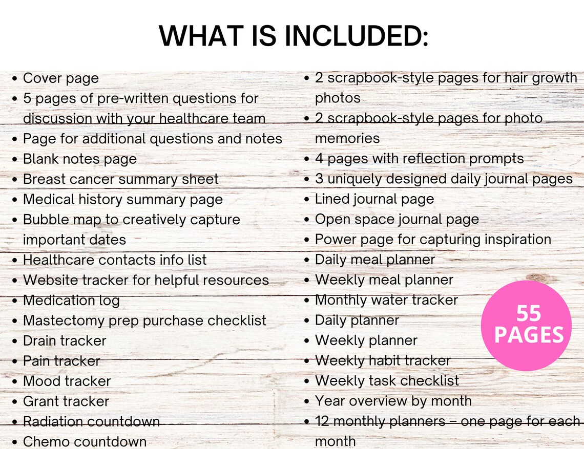 Breast Cancer Journal Printable Journal Breast Cancer Gift Etsy