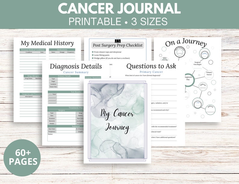 Cancer Journal Printable Journal Cancer Gift Reflection Journal Self ...