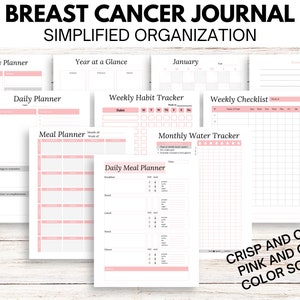Breast Cancer Journal Printable Journal Breast Cancer Gift - Etsy