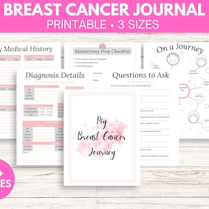 Breast Cancer Journal Printable Journal Breast Cancer Gift - Etsy