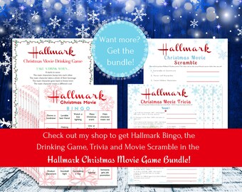 Hallmark Movie Christmas in July Drinking Game Holiday Game - Etsy